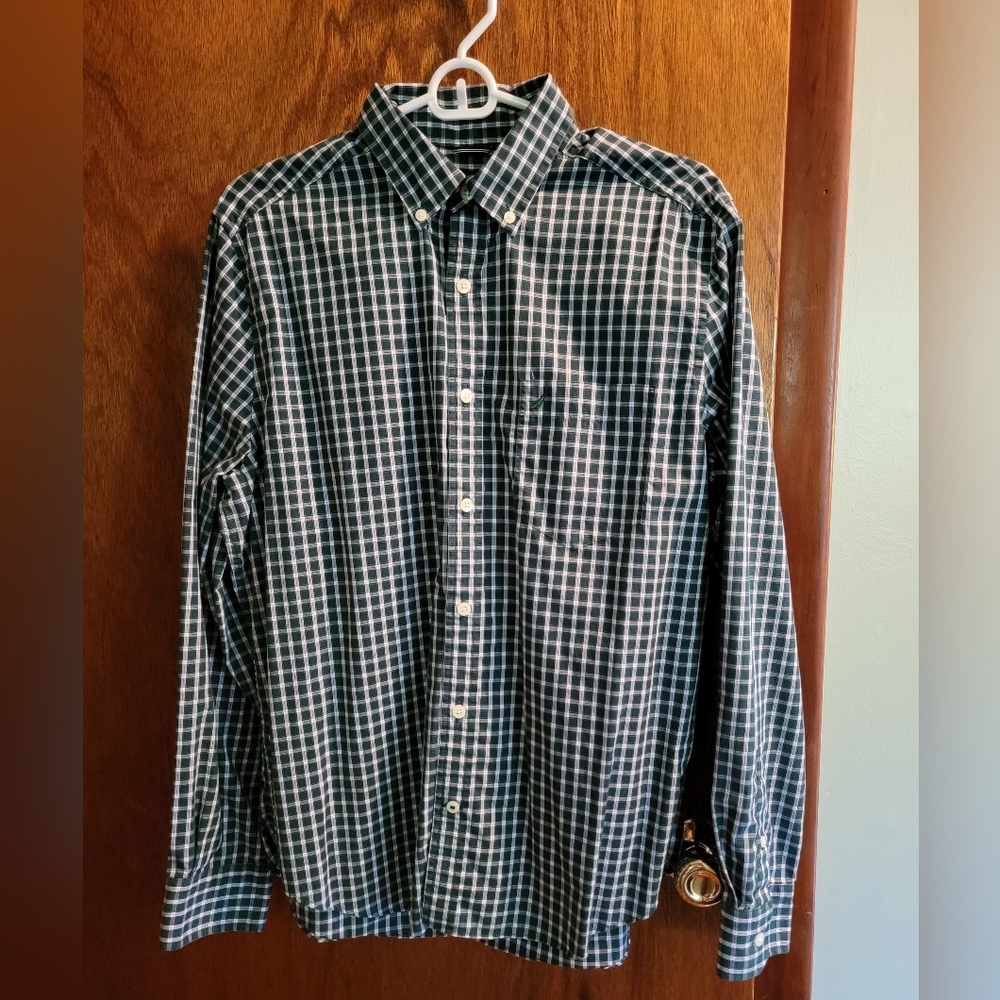 Nautica Medium Plaid Dress Shirt